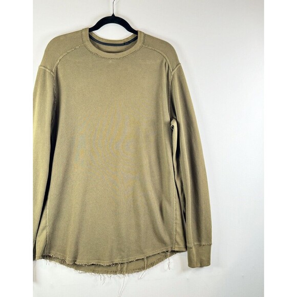 Rag Bone Mens Shirt Green Knit Crew Neck Long Sleeve Pullover Casual Size Medium - Picture 5 of 11